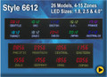 BRG Programmable Time Zone Displays.Style 6612.