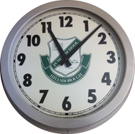The 540mm Outdoor Clock with emblem is still a favourite with schools!