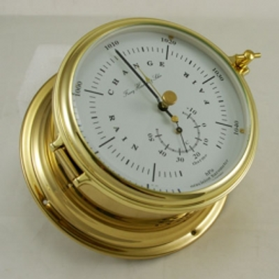 Hermle ships barometer and thermometer.