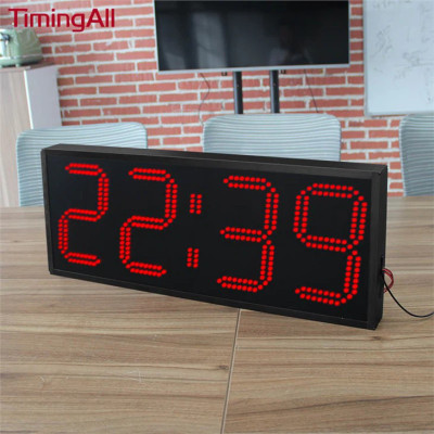 SCC25R HUGE RED LED indoor timer clock. 4 x 228mm high digits  (9"HIGH!)
