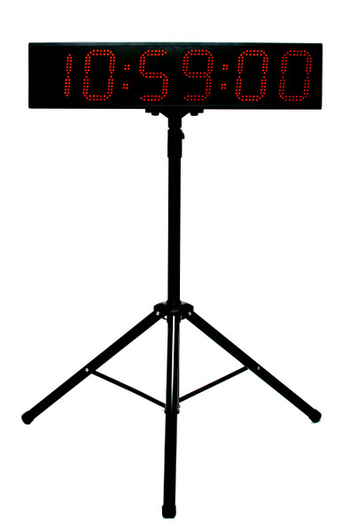 SCC22 Super Bright LED clock and timer on tripod.