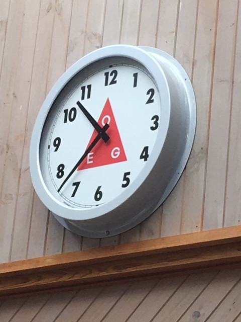 The SCC05 Outdoor Clock with emblem is back in stock!