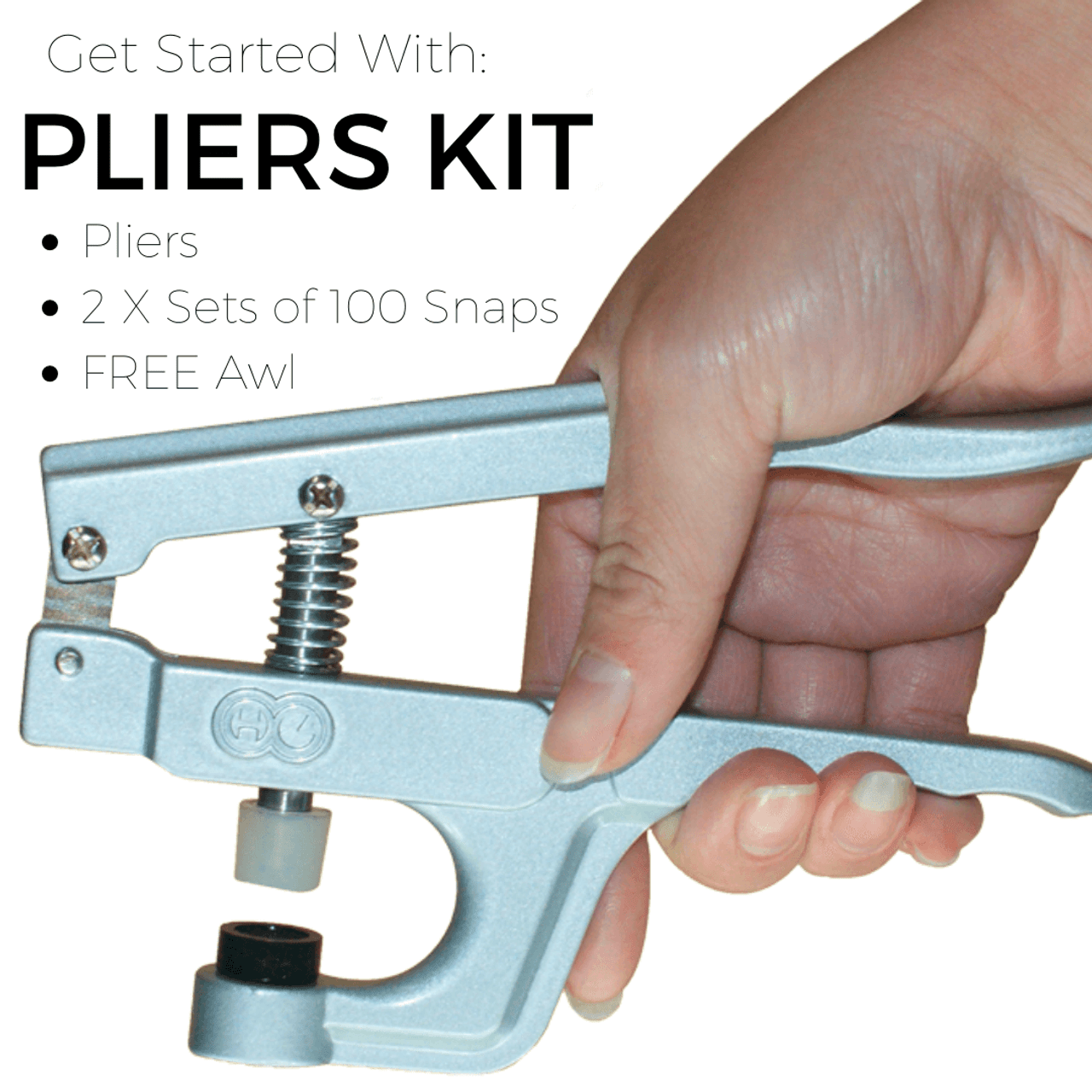 KAM Snaps 100 Sets of Kam® Plastic Snaps & Pliers STARTER PACK