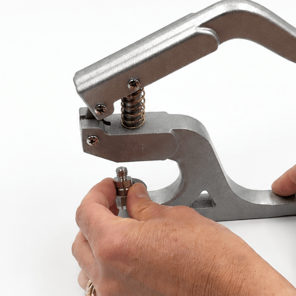 Fitting the top die into the Stand-Up Press