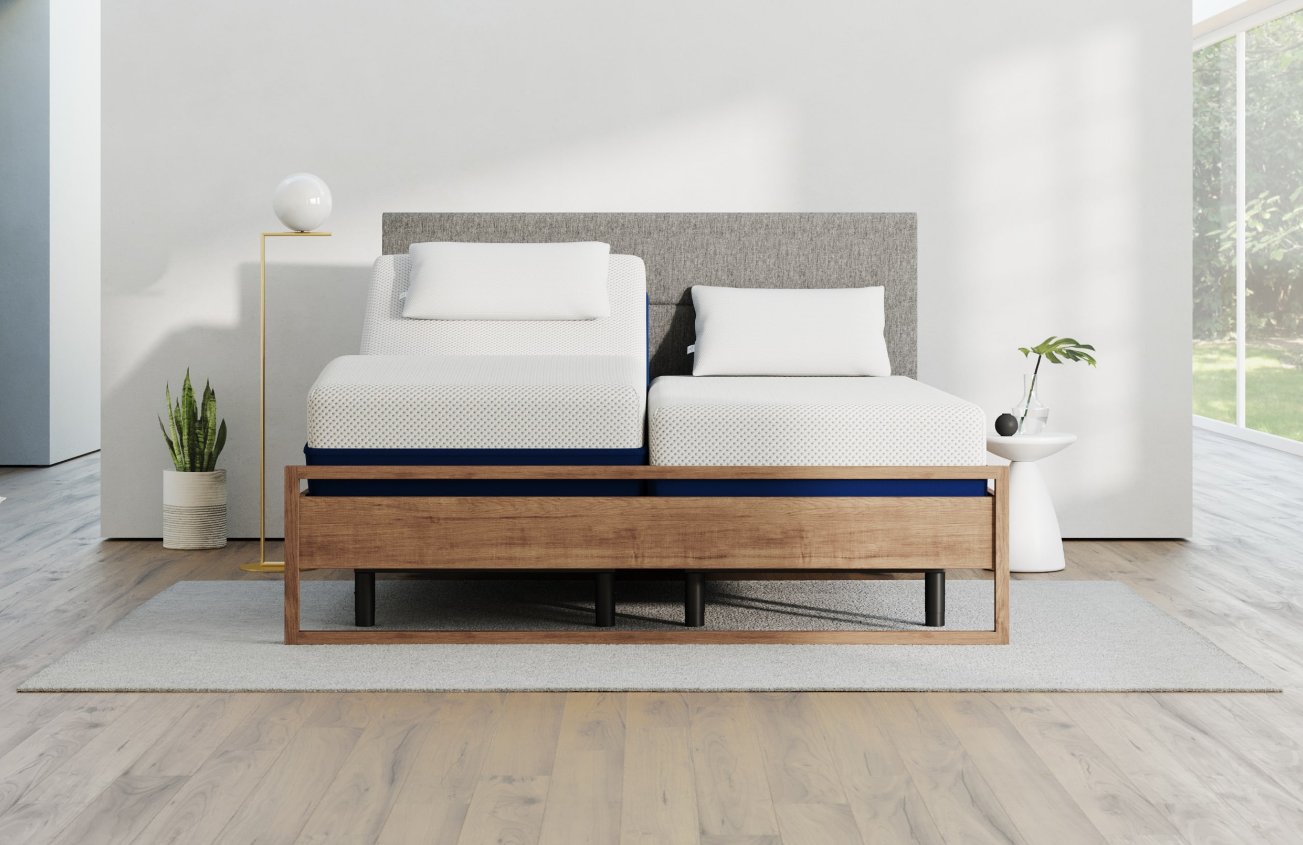 adjustable bed frame and mattress king