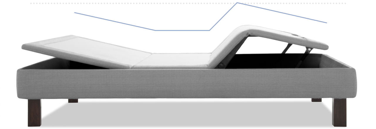 Amerisleep Adjustable Bed positioned in the zero gravity position