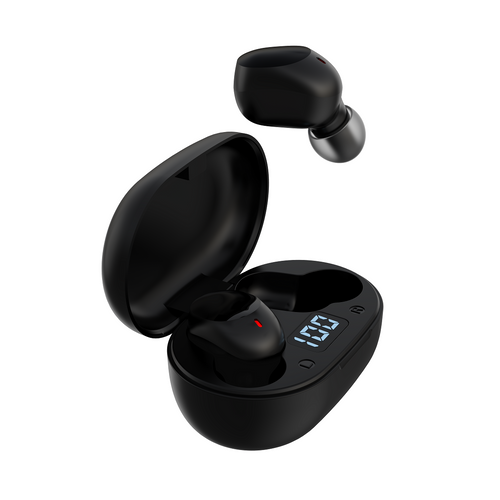 Devia Joy A6 TWS Bluetooth Earbuds Earphone with Charging Box (Black) (6938595351013)