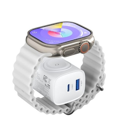 Devia Ultra1 22W PD+QC + Watch Wireless Charger 2-in-1 GaN Charger at Encore Cellular