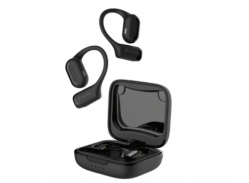 Devia OWS Pro1 Open Ear Wireless Earphones - BT 5.3 - 40H Battery - Black | Encore Cellular