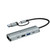 DEVIA 5-in-1 Dual USB-C & USB-A Hub - RJ45 Gigabit Ethernet, 2x USB, Type-C Audio & Power Port   |  Encore Cellular