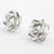 SILVER EARRINGS STUDS ROSE WHITE