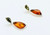 Two tone Amber earrings
