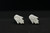 Silver Hamsa Hand of Fatima Stud Earrings with Cubic Zirconia