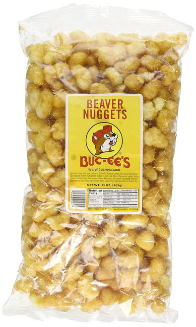 Buc-ee's Famous Beaver Nuggets Sweet Corn Puff Snacks Texas Bucees, One 13 Ounce Bag