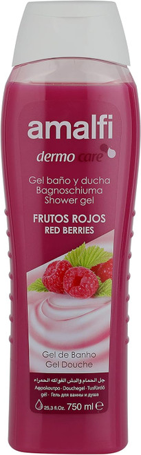 Amalfi Red Fruits Shower Gel/Body Wash for Gentle Cleansing/Refreshing Scent/ 750ml