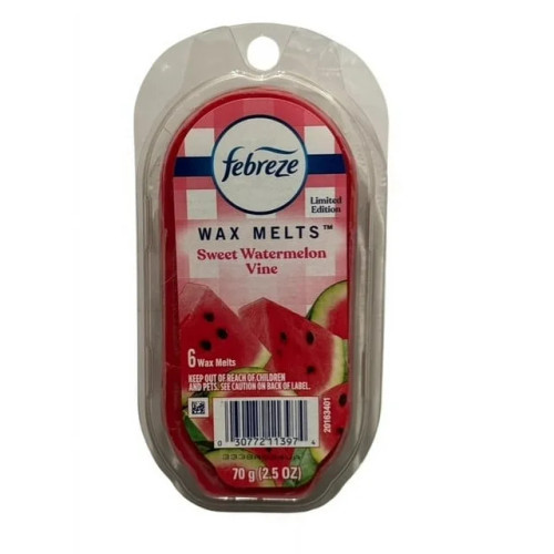 Febreze Wax Melts Air Freshener Refills, Sweet Watermelon Vine, 6 Count, 2.5 Oz