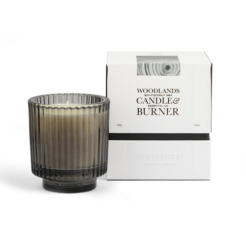Woodlands Soy + Coconut Wax Candle & Essential Oil Burner 255g - Labeled Tester