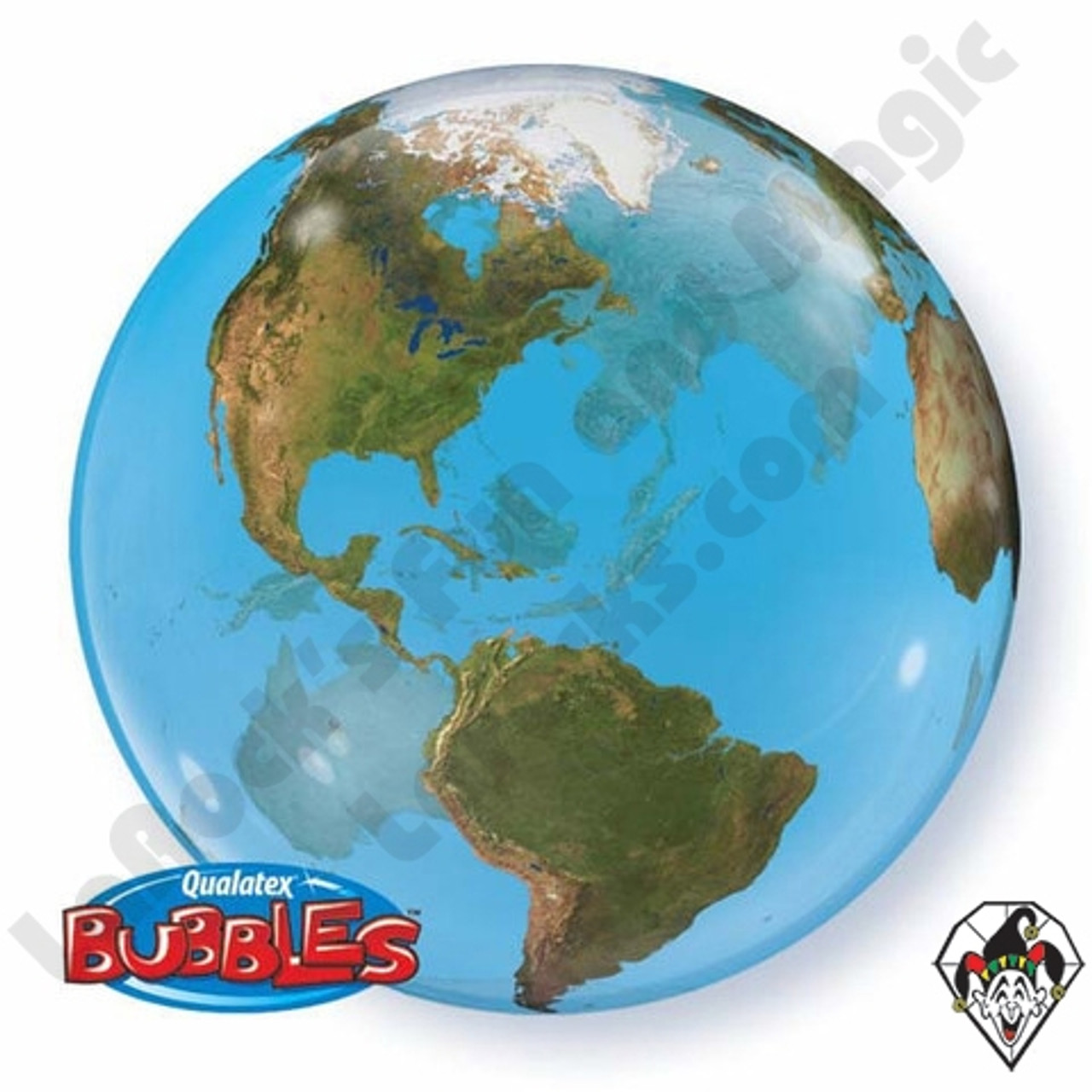 22 Inch Planet Earth Bubble Balloon Qualatex 1ct - LaRock's