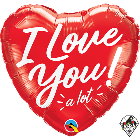 18 Inch Heart Love You A Lot Foil Balloon Qualatex 1ct