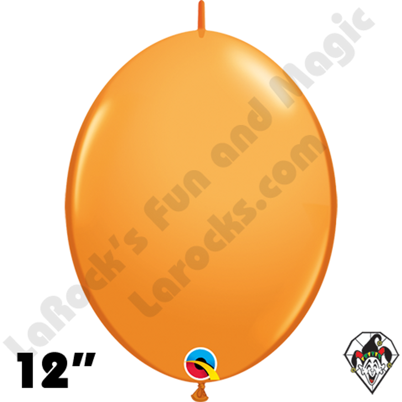 Qualatex 12 inch Quick Link Standard Orange Balloons 50ct
