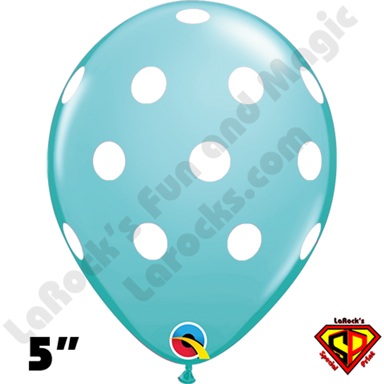 Polkadot Assorted Summer Colors 12 inch Latex Balloons Inflated