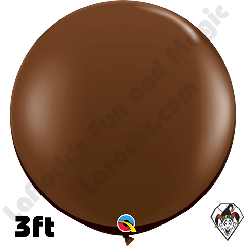 Qualatex 3 Foot Round Fashion Chocolate Brown Balloons 2ct