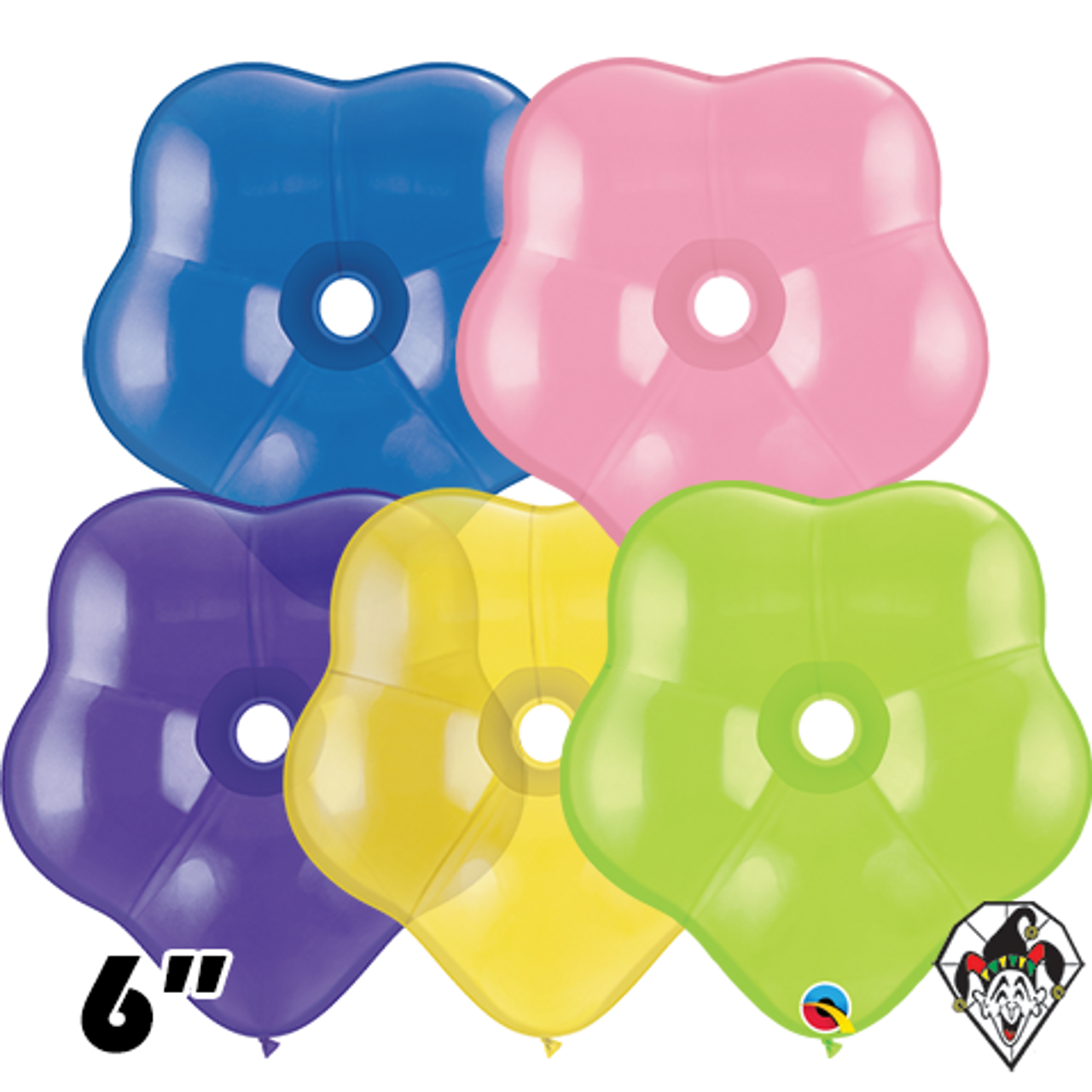 6 Inch Geo Blossom Assortment #410 Balloon Qualatex 50ct