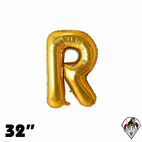 Anagram 34 Inch Gold Foil Letter R Balloon - Self-Sealing Mylar Balloon For Birthdays, Grand Openings & Photo Backdrops