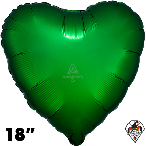 18 Inch Heart Satin Emerald Balloon Anagram 1ct
