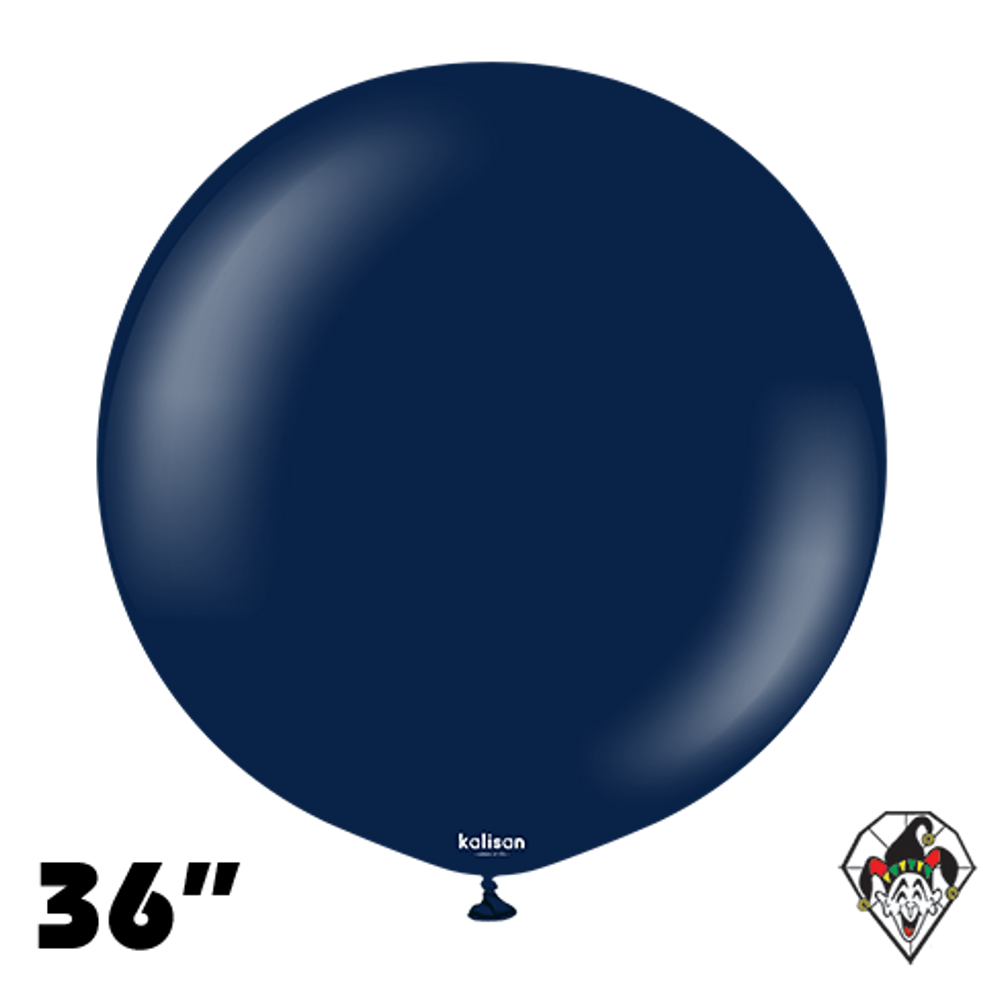 36 Inch Round Standard Navy Blue Balloons Kalisan 2ct
