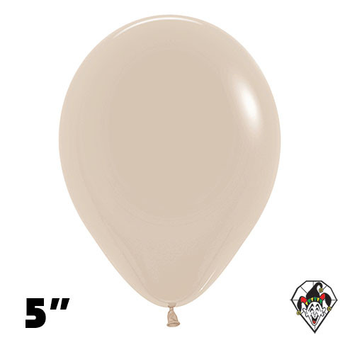 5 Inch Round Deluxe White Sand Sempertex 100ct