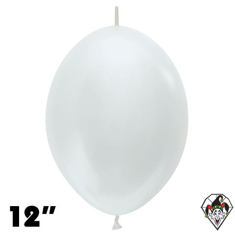 12 Inch Pearl White Link-O-Loon Sempertex 50ct