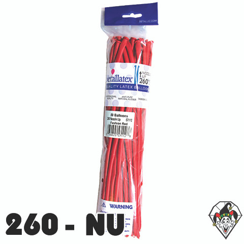 260B Nozzle Up Fashion Red Betallatex / Sempertex 50ct