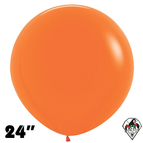 24 Inch Round Fashion Orange Sempertex 10ct