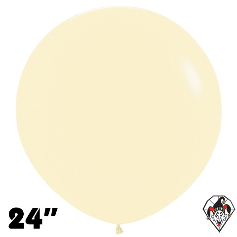 24 Inch Round Pastel Matte Yellow Sempertex 10ct