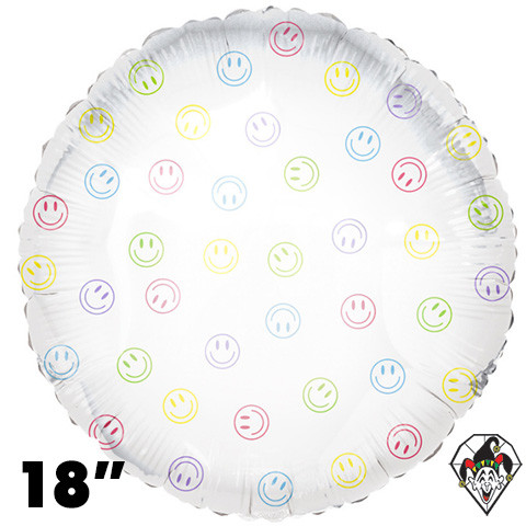 18 Inch Round Happy Smile Foil Balloon TUFTEX 1ct