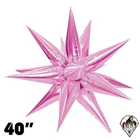 40 Inch Starburst Light Pink Foil Balloon 1ct  (12 Spikes)