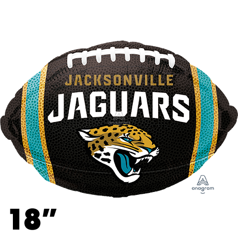18 Inch Shape Jacksonville Jaguars Team Colors Football Foil Balloon Anagram 1ct