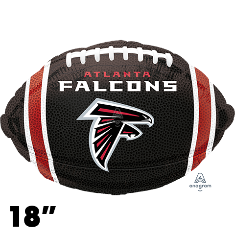 18 Inch Shape Atlanta Falcons Team Colors Football Foil Balloon Anagram 1ct