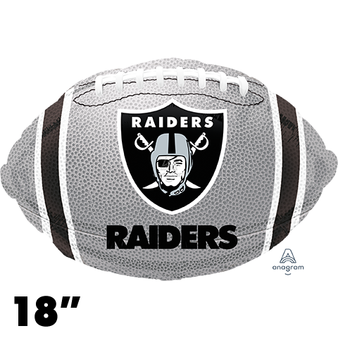 18 Inch Shape Las Vegas Raiders Team Colors Football Foil Balloon Anagram 1ct