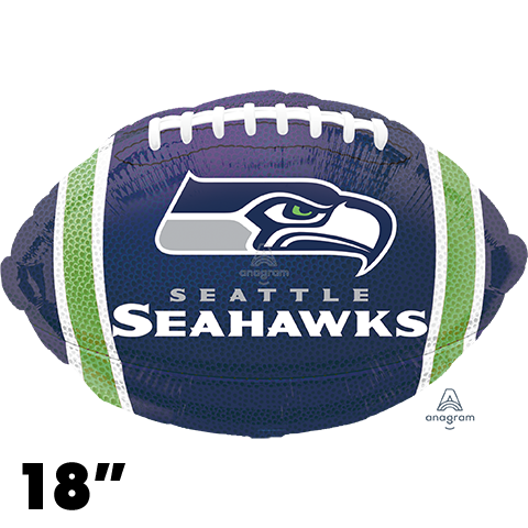18 Inch Shape Seattle Seahawks Team Colors Football Foil Balloon Anagram 1ct