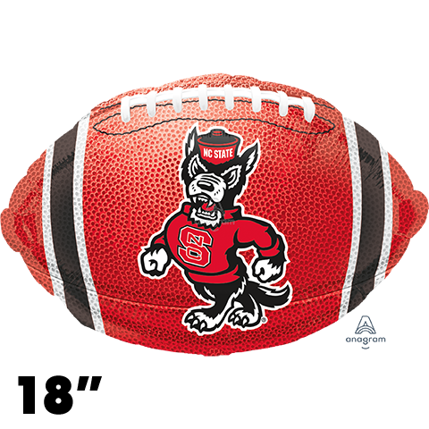 18 Inch Shape North Carolina State University Football Foil Balloon Anagram 1ct