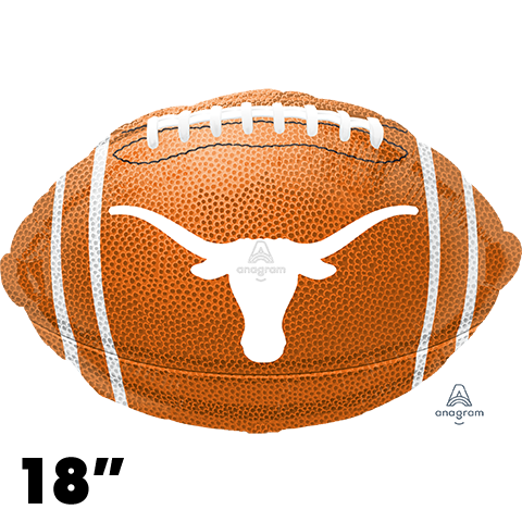 18 Inch Shape University of Texas Football Foil Balloon Anagram 1ct