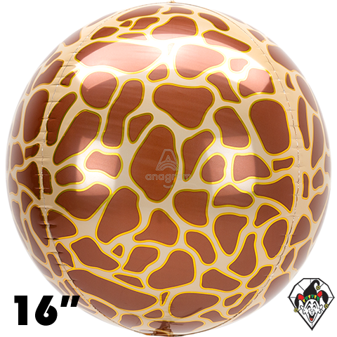 16 Inch Orbz Animals Giraffe Foil Balloon Anagram 1ct