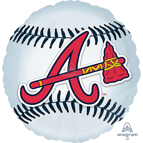 18 Inch Circle Atlanta Braves Baseball Foil Balloon Anagram 1ct
