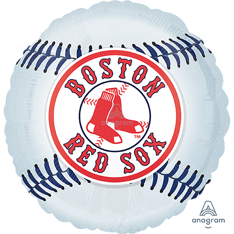 18 Inch Circle Boston Red Sox Baseball Foil Balloon Anagram 1ct