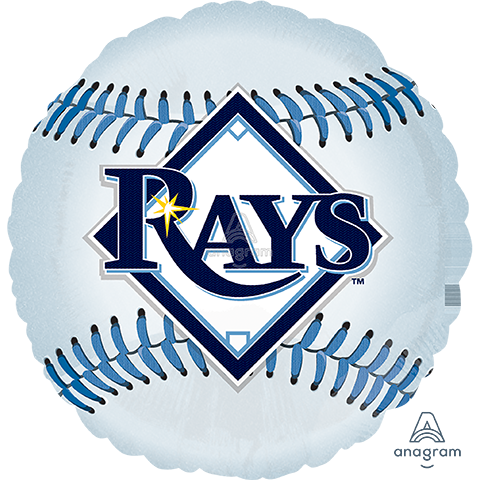 18 Inch Circle Tampa Bay Rays Baseball Foil Balloon Anagram 1ct