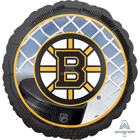 18 Inch Circle Boston Bruins Foil Balloon Anagram 1ct