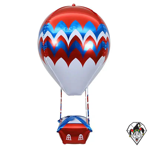 34 Inch 4D Patriotic Hot Air Balloon Foil 1ct