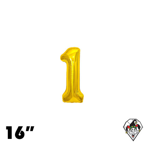 16 Inch Number 1 Gold Foil Balloon 1ct